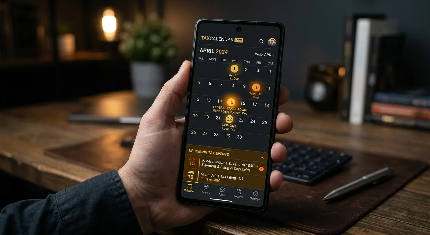 Calendario tributario con alertas automáticas
